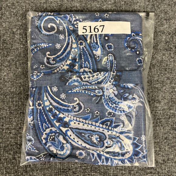 Foxcroft Hampton Plus Denim Paisley Long Sleeve Shirt NWT Size 1X - Picture 8 of 8